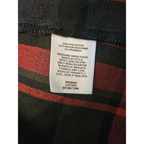 BP. Plaid Black & Red Sleeveless Midi Dress With Ruffle Detail Women Size M - Picture 8 of 8